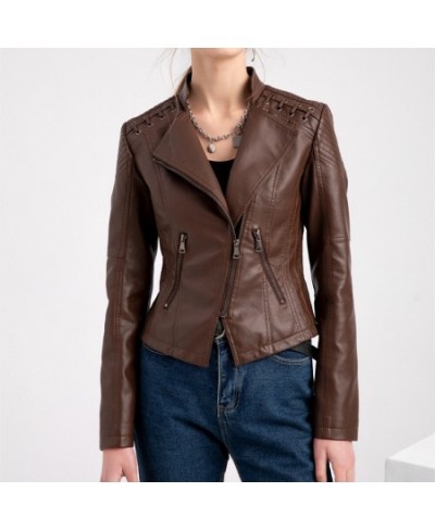 Fashion Faux Leather Jackets Chaqueta Mujer Basic Jacket Women Outfits Moto Biker Coat Woman Clothes Gothic PU Leather Outwea...