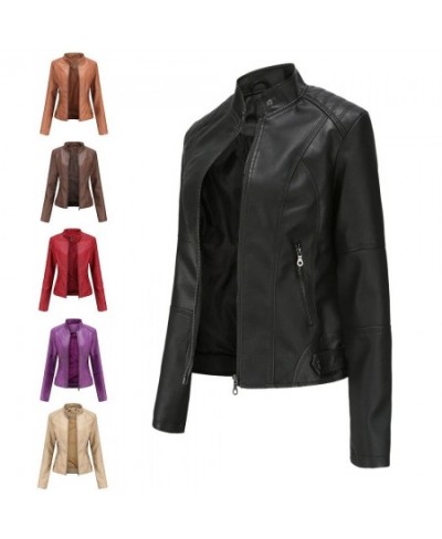 Fashion Faux Leather Jackets Chaqueta Mujer Basic Jacket Women Outfits Moto Biker Coat Woman Clothes Gothic PU Leather Outwea...