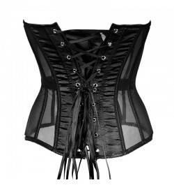 Women Waist Trainer Cincher Girdles Sexy Black Mesh Corset Goth Vintage Slim Body Belts Streetwear See Through Corset $26.13 ...