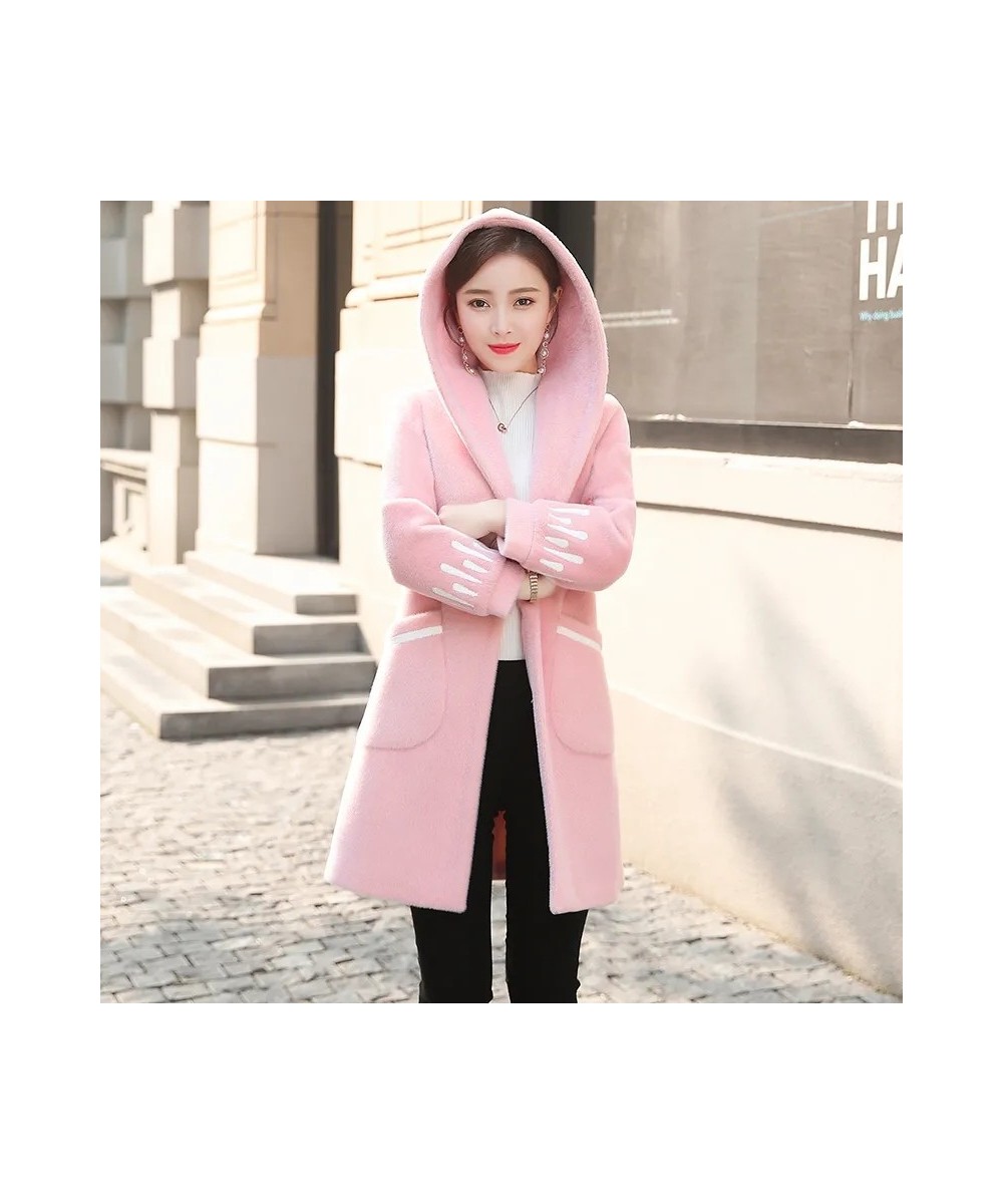 Autumn Winter New Woolen Coat Mid-Length Jackets Women's Mink Outwear Loose Cardigan Female Overwear Woolen Jacket Ladies Top...