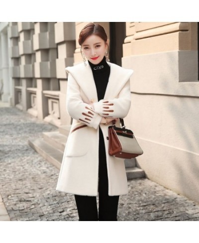 Autumn Winter New Woolen Coat Mid-Length Jackets Women's Mink Outwear Loose Cardigan Female Overwear Woolen Jacket Ladies Top...