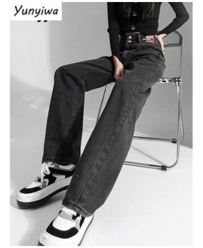 Dark Grey Jeans Women Pants Denim Wide Leg High Fashion High Waisted Mop Pants Trousers Casual 2022 Street Streetse $41.78 - ...