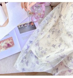 2022 Summer Women French Tender Ink Painting Puff Sleeve Long Dress Korean Temperament Sweet Fairy Style Lady Floral Dress $2...