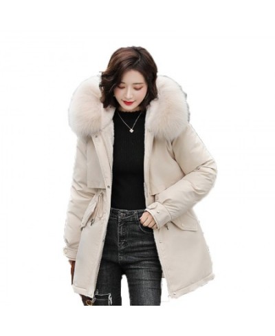 Winter Jackets Women Parka Fashion Long Coat Wool Liner Zip Up Hooded Parkas Slim Fur Collar Thick Warm Snow Wear Padded $73....