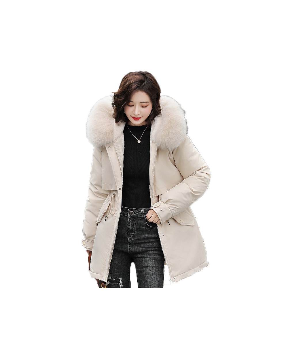 Winter Jackets Women Parka Fashion Long Coat Wool Liner Zip Up Hooded Parkas Slim Fur Collar Thick Warm Snow Wear Padded $73....