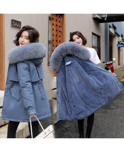 Winter Jackets Women Parka Fashion Long Coat Wool Liner Zip Up Hooded Parkas Slim Fur Collar Thick Warm Snow Wear Padded $73....