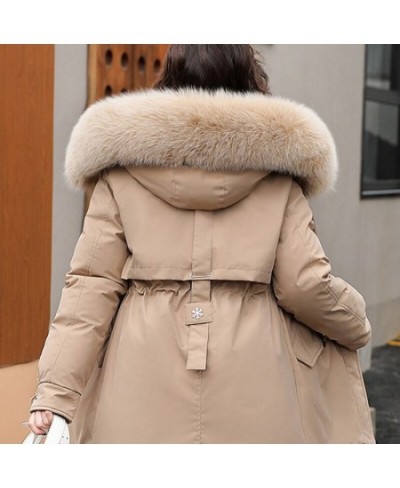 Winter Jackets Women Parka Fashion Long Coat Wool Liner Zip Up Hooded Parkas Slim Fur Collar Thick Warm Snow Wear Padded $73....