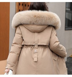 Winter Jackets Women Parka Fashion Long Coat Wool Liner Zip Up Hooded Parkas Slim Fur Collar Thick Warm Snow Wear Padded $73....