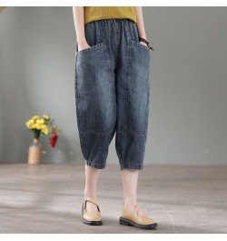 High Waist Casual Jeans Women 2022 Summer Vintage Style Solid Color Thin Denim Loose Female Harem Pants D124 $41.23 - Bottoms