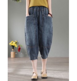 High Waist Casual Jeans Women 2022 Summer Vintage Style Solid Color Thin Denim Loose Female Harem Pants D124 $41.23 - Bottoms