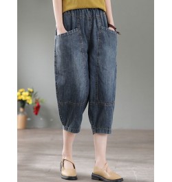 High Waist Casual Jeans Women 2022 Summer Vintage Style Solid Color Thin Denim Loose Female Harem Pants D124 $41.23 - Bottoms