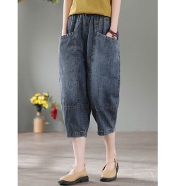 High Waist Casual Jeans Women 2022 Summer Vintage Style Solid Color Thin Denim Loose Female Harem Pants D124 $41.23 - Bottoms