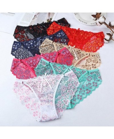 Sexy Lace Panties G String Ice Silk Seamless Thongs Women Low Waist Transparent Floral Panties Cotton Thong Briefs Underwear ...