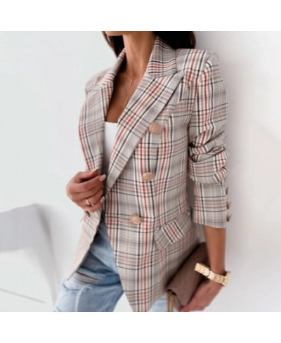 Herfst Office Lady Elegante Effen Blazer Jassen Mode Turn-Down Kraag Vrouwen Bovenkleding Lente Casual Eenvoudige Lange Mouwe...