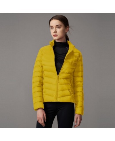 90% down jacket women's stand collar lightweight casual outwear puffer jacket PACKABLE $72.82 - Jackets & Coats