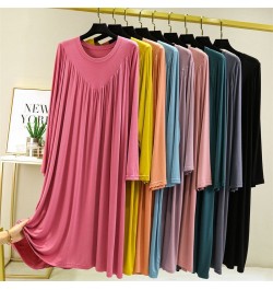 Casual Large Size Modal Cotton Nightgowns For Women Loose Long Sleeve Nightshirt Female Spring Autumn Home Dresses $34.71 - S...