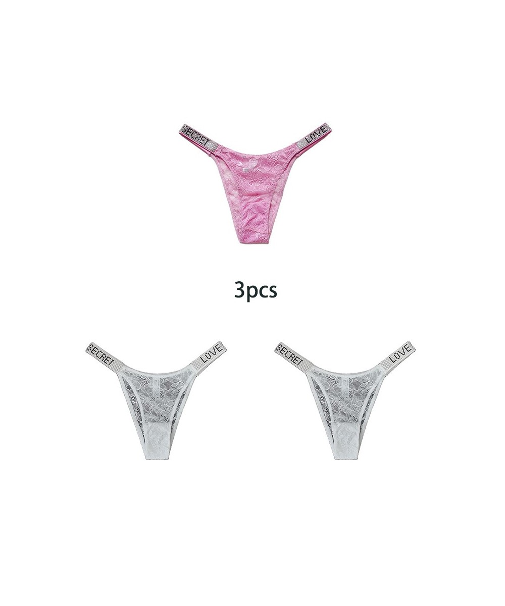 3Pack Shiny Rhinestone Underpants Party Gathering Underwear Sexy Lingerie Women Panties T Pants Thong Lace Knickers $27.73 - ...