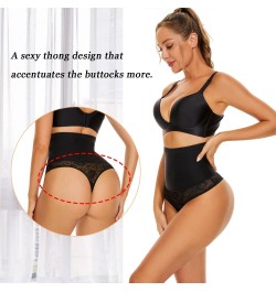 Body Shaper Thong Panties Women Shapewear Thong for Tummy Control Mid Waist Shaper Wear Thong Underwear $20.62 - Underwear