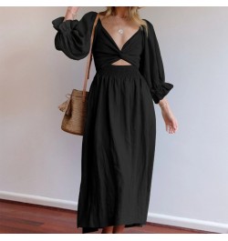 New 2023 Spring Summer Wear Both Front and Back Elegant One-line Neck High-waist Dress Lantern Sleeve Mini Sexy Dress for Wom...