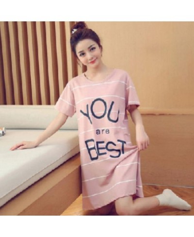 New Women Casual O Neck Short Sleeve Cute Camera Cat Nightgown Nightdress Sleepwear Girls Comfortable Home Clothes Pajama dre...