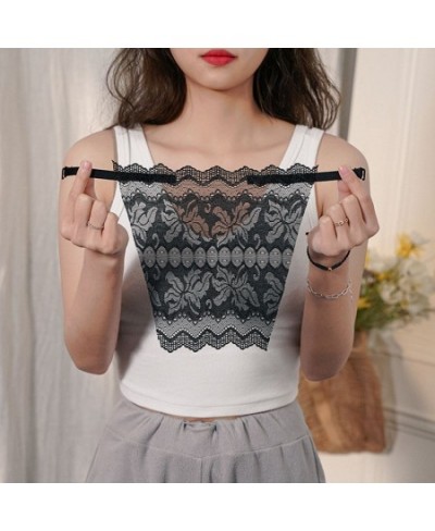 New Sexy Women Lace Anti-Glare Lining Adjustable Insert Bra To Cover The Chest Tube Tops Wrap Corset $12.87 - Underwear