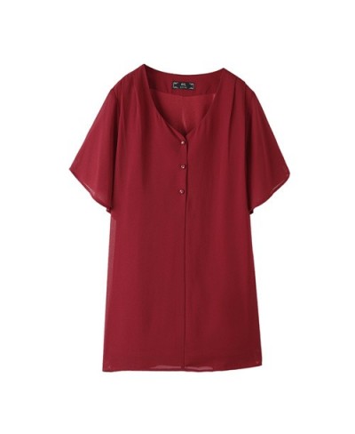 women plus size clothing 5xl plus size for women tops women Butterfly Short Sleeve Woven T-shirt red 10xl SZ065 $54.33 - Plus...