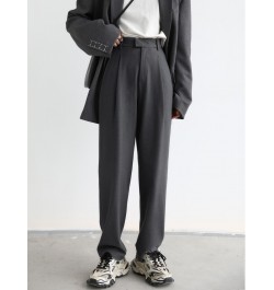 Simple Casual Women Twill Suit Pants Wide Leg Pants Straight Floor Pants Office Ladies Female Trousers $82.46 - Bottoms