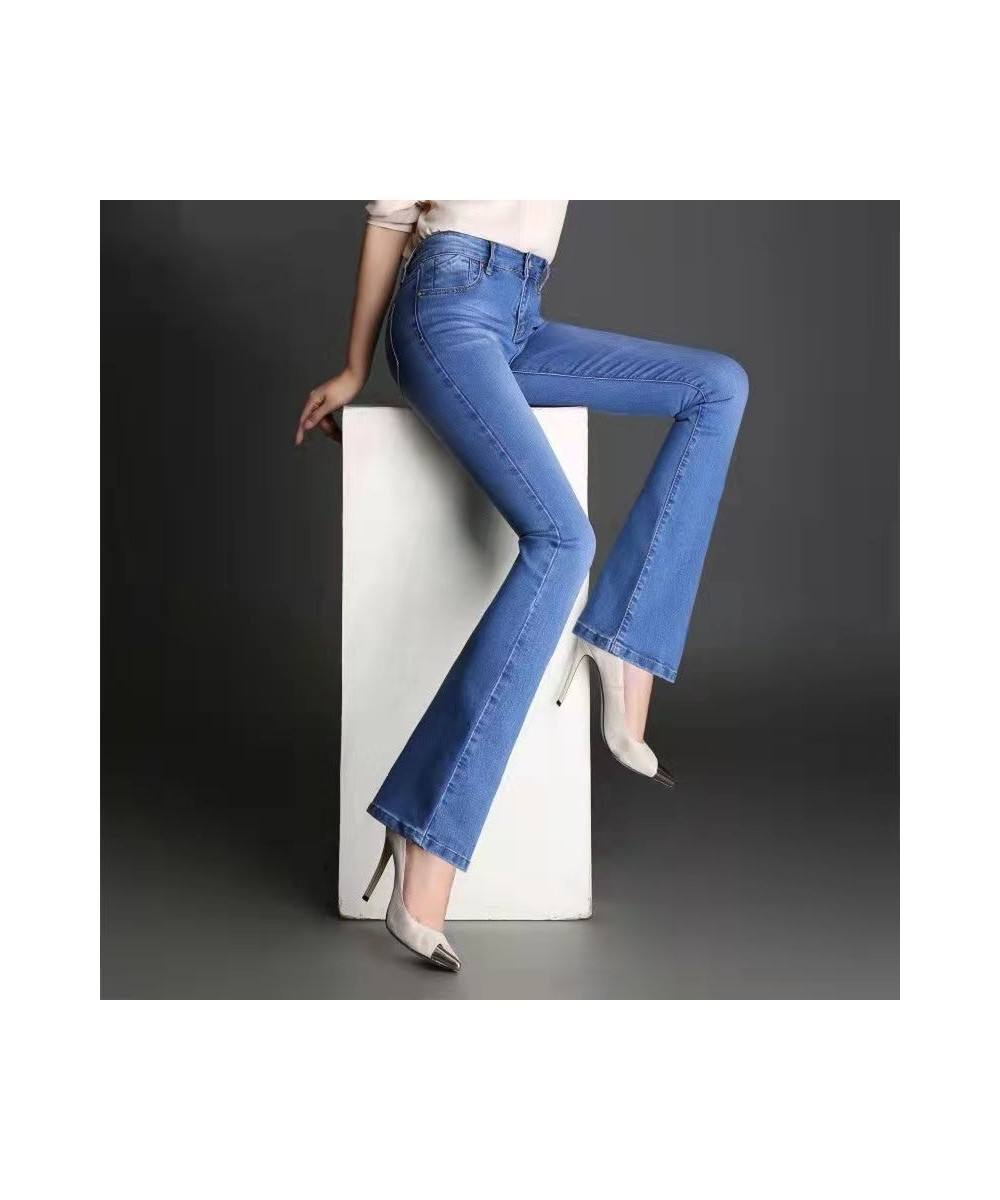 Flare Jeans For Women High Waist Stretch Slim Long Denim Pants Female Spring Autumn All-Match Trousers s261 $49.57 - Jeans