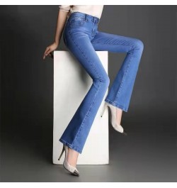 Flare Jeans For Women High Waist Stretch Slim Long Denim Pants Female Spring Autumn All-Match Trousers s261 $49.57 - Jeans