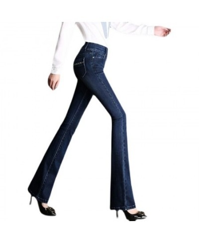 Flare Jeans For Women High Waist Stretch Slim Long Denim Pants Female Spring Autumn All-Match Trousers s261 $49.57 - Jeans