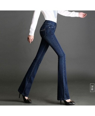 Flare Jeans For Women High Waist Stretch Slim Long Denim Pants Female Spring Autumn All-Match Trousers s261 $49.57 - Jeans