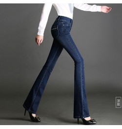 Flare Jeans For Women High Waist Stretch Slim Long Denim Pants Female Spring Autumn All-Match Trousers s261 $49.57 - Jeans