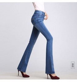 Flare Jeans For Women High Waist Stretch Slim Long Denim Pants Female Spring Autumn All-Match Trousers s261 $49.57 - Jeans