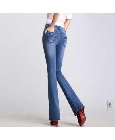 Flare Jeans For Women High Waist Stretch Slim Long Denim Pants Female Spring Autumn All-Match Trousers s261 $49.57 - Jeans