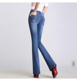 Flare Jeans For Women High Waist Stretch Slim Long Denim Pants Female Spring Autumn All-Match Trousers s261 $49.57 - Jeans