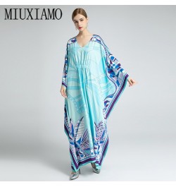 2023 Bohemian Plus Size Dress O-neck Batwing Sleeve Maxi Dress Women Geometric print New Fashion Kaftan Dress With Belt $95.0...