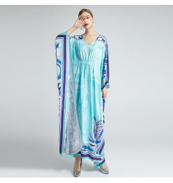 2023 Bohemian Plus Size Dress O-neck Batwing Sleeve Maxi Dress Women Geometric print New Fashion Kaftan Dress With Belt $95.0...