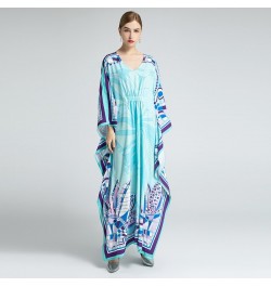 2023 Bohemian Plus Size Dress O-neck Batwing Sleeve Maxi Dress Women Geometric print New Fashion Kaftan Dress With Belt $95.0...