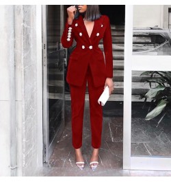 Elegant Two-pieces Women Blazer Suit Casual Streetwear Suits Female Blazer Set Chic Office Ladies Women Coat Suit blue $58.19...