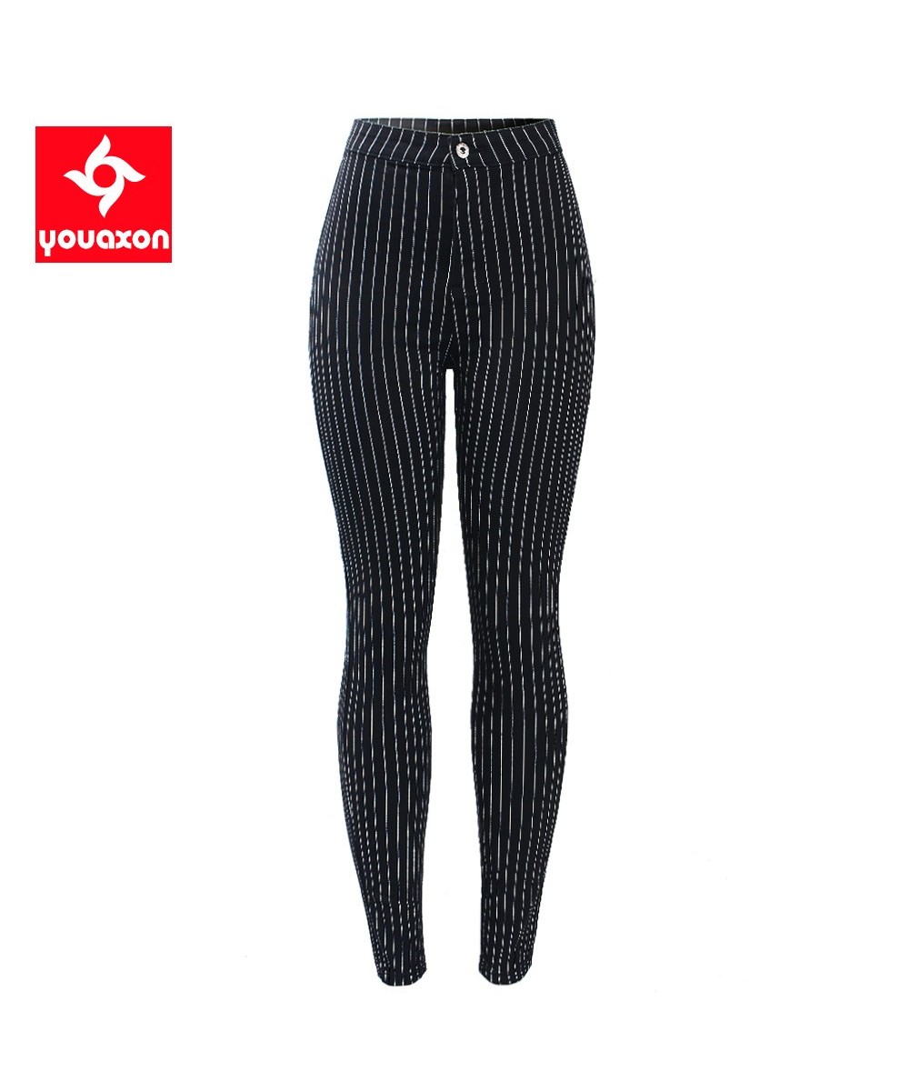 2210 EU Size White Stripes High Waist Black Jeans Woman New Spring Summer Stretchy Skinny Pants Trousers For Women Jeans $42....