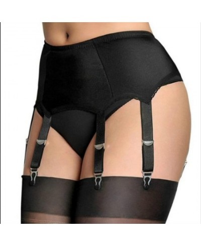 Women's Garter Belt with 6 Straps Metal Clips Plain Sexy Suspender Belt for Stockings Bridal Lace Sexy Lingerie Plus Size $25...