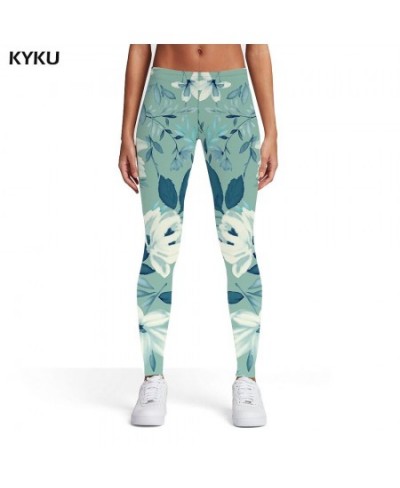 Flower Leggings Women Flowers Elastic Pattern Sexy Colorful Spandex Womens Leggings Pants Casual Slim Funky Ladies $22.81 - B...