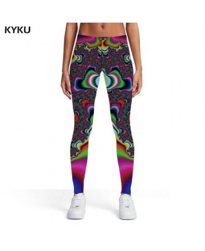 Flower Leggings Women Flowers Elastic Pattern Sexy Colorful Spandex Womens Leggings Pants Casual Slim Funky Ladies $22.81 - B...