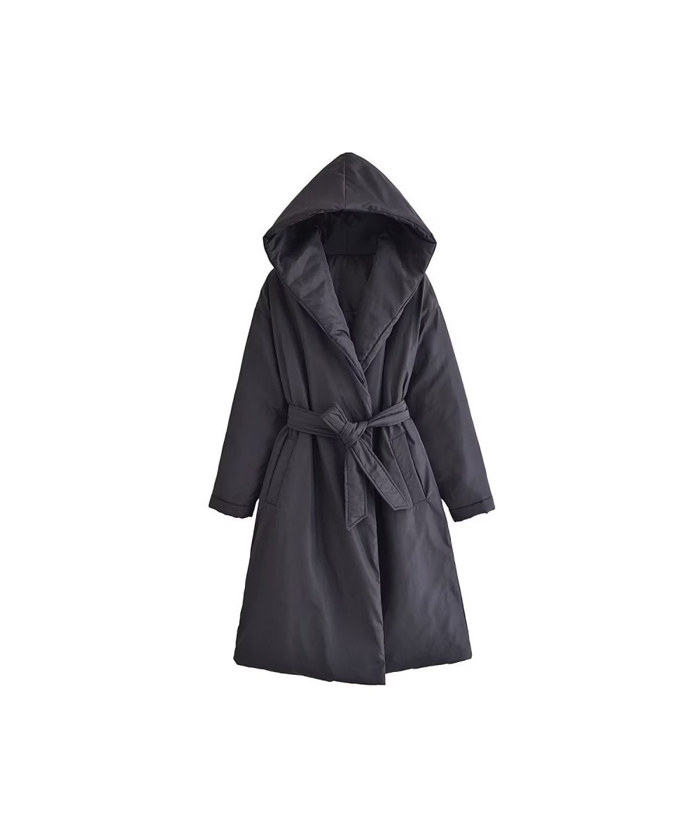 New Short Winter Parkas Women Casual Warm Down Cotton Hooded Jacket Female Casual Loose Outwear A Belt Cotton-padded Coat $11...