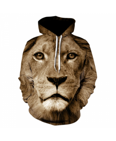 Men's Luminous lion Hooded Sweatshirt Hoodies Clothing Casual Loose animal Streetwear Male Fashion Autumn Winter Outwear $36....