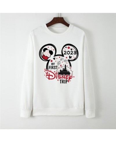 2023 Hipster Women Sweatshirt Mickey Mouse Castle Head Print Winter Funny Harajuku Style Cartoon Aesthetic Pullover $25.03 - ...