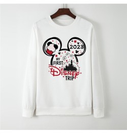 2023 Hipster Women Sweatshirt Mickey Mouse Castle Head Print Winter Funny Harajuku Style Cartoon Aesthetic Pullover $25.03 - ...