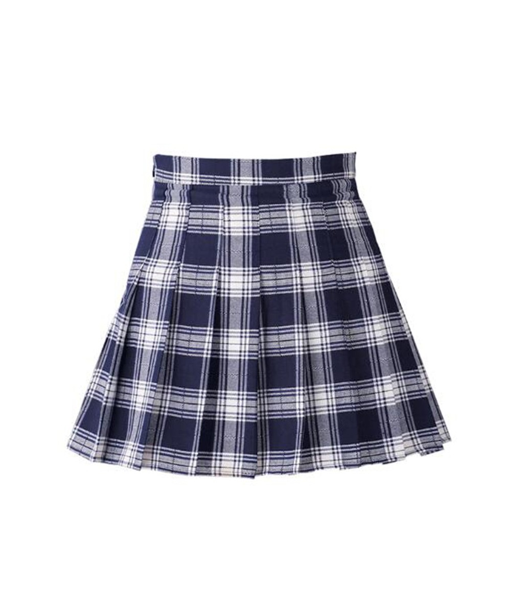 Plaid Pleated Skirt Female Spring Summer High Waist Short Skirt Fall College Wind Yellow A-character Skirt Super-hot $29.89 -...