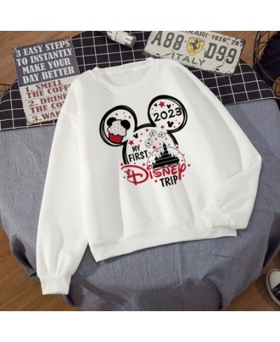 2023 Hipster Women Sweatshirt Mickey Mouse Castle Head Print Winter Funny Harajuku Style Cartoon Aesthetic Pullover $25.03 - ...