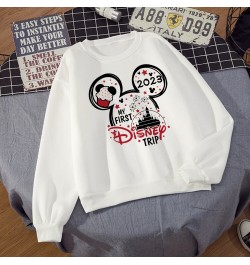 2023 Hipster Women Sweatshirt Mickey Mouse Castle Head Print Winter Funny Harajuku Style Cartoon Aesthetic Pullover $25.03 - ...